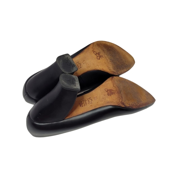 John Fluevog Black Leather Pumps Sz 10 - Picture 5 of 7